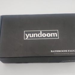 New YUNDOOM Waterfall Bathroom Faucet, Single Hole with Pop Up Drain (Matte Black).20$