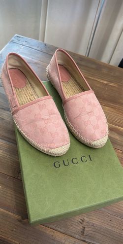 Gucci Pink GG Canvas Espadrilles size 38