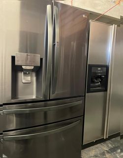 LG 4 Door Black Stainless Fridge
