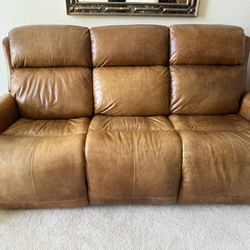 Leather Brown Couch 