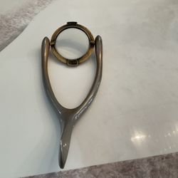 Vintage 1970’s Ted Arnold Bronze wishbone rotating magnifying glass