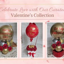 Valentine's Flower/Balloon Arrangements