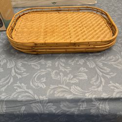 4 Bamboo Trays 