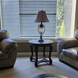 Tan Leather Couch Living Room Set LARGE