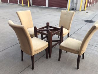 Dining table with chairs missing glass top