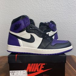 DS Jordan 1 Court Purple 1.0  Size 12
