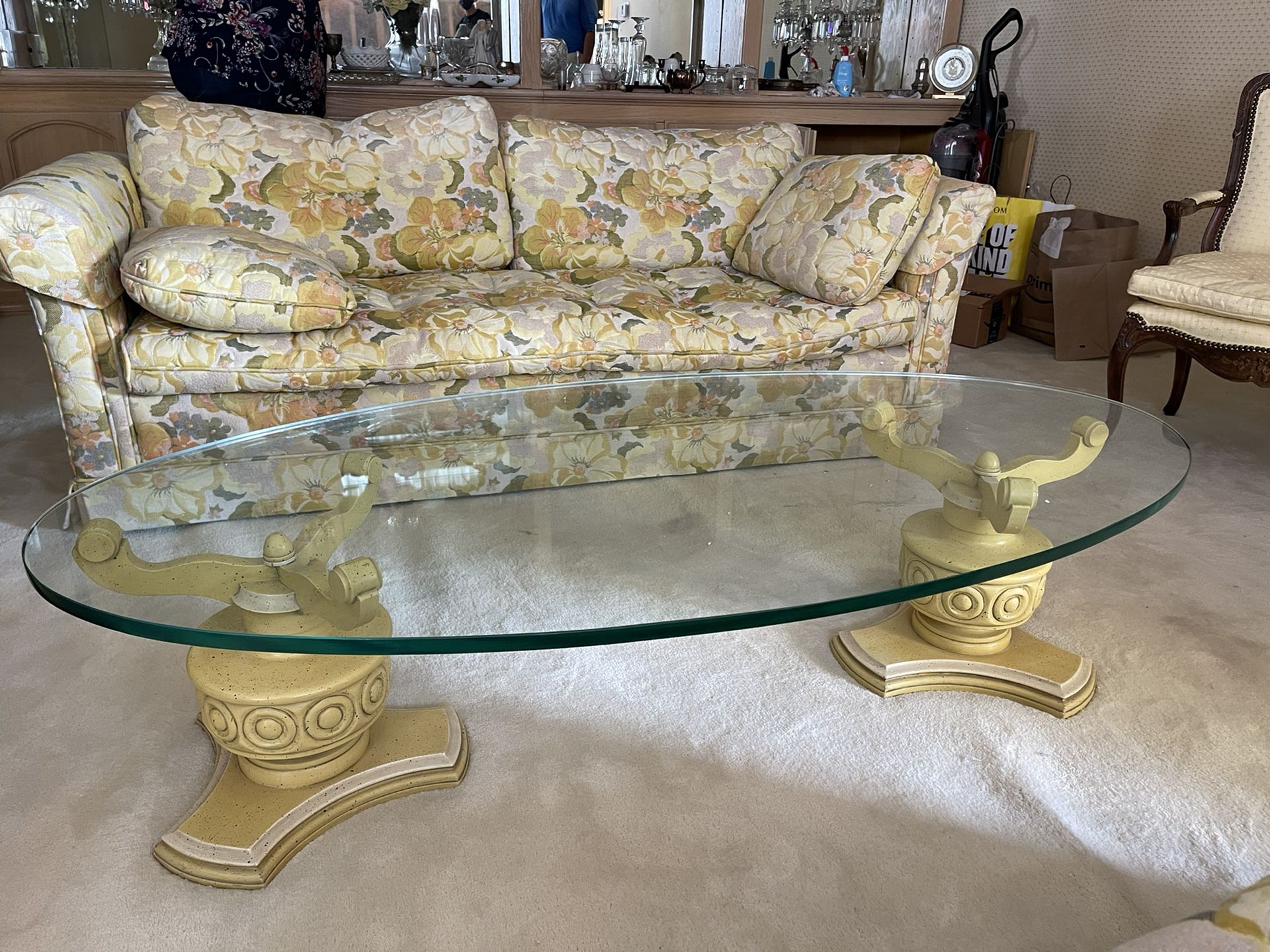 Vintage 2 Piece Sofa And Table 