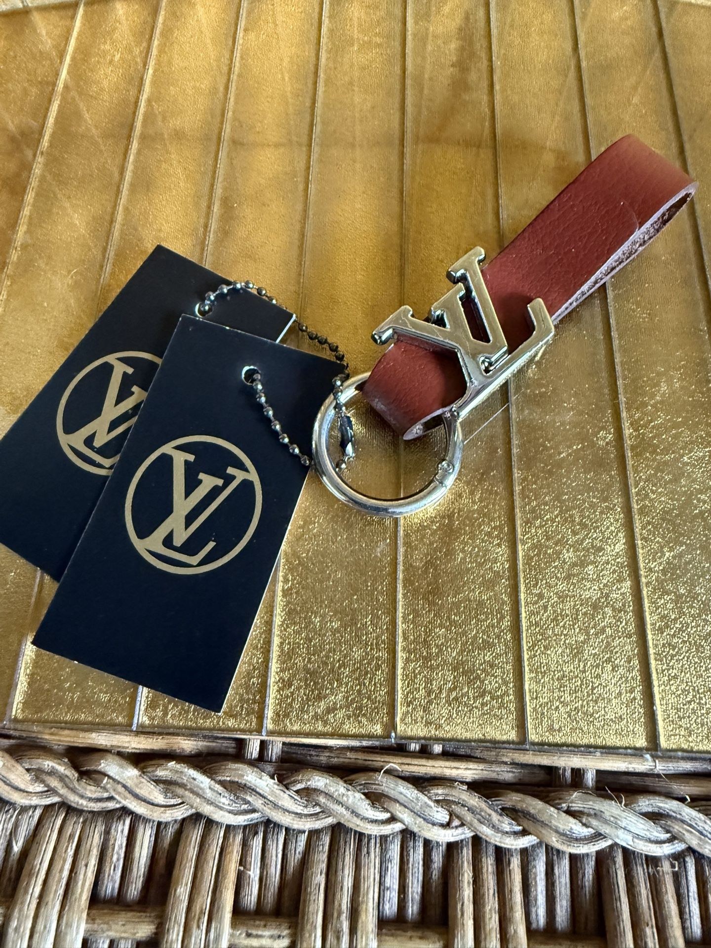 Authentic Louis Vuitton, Keychain, Leather And Chrome