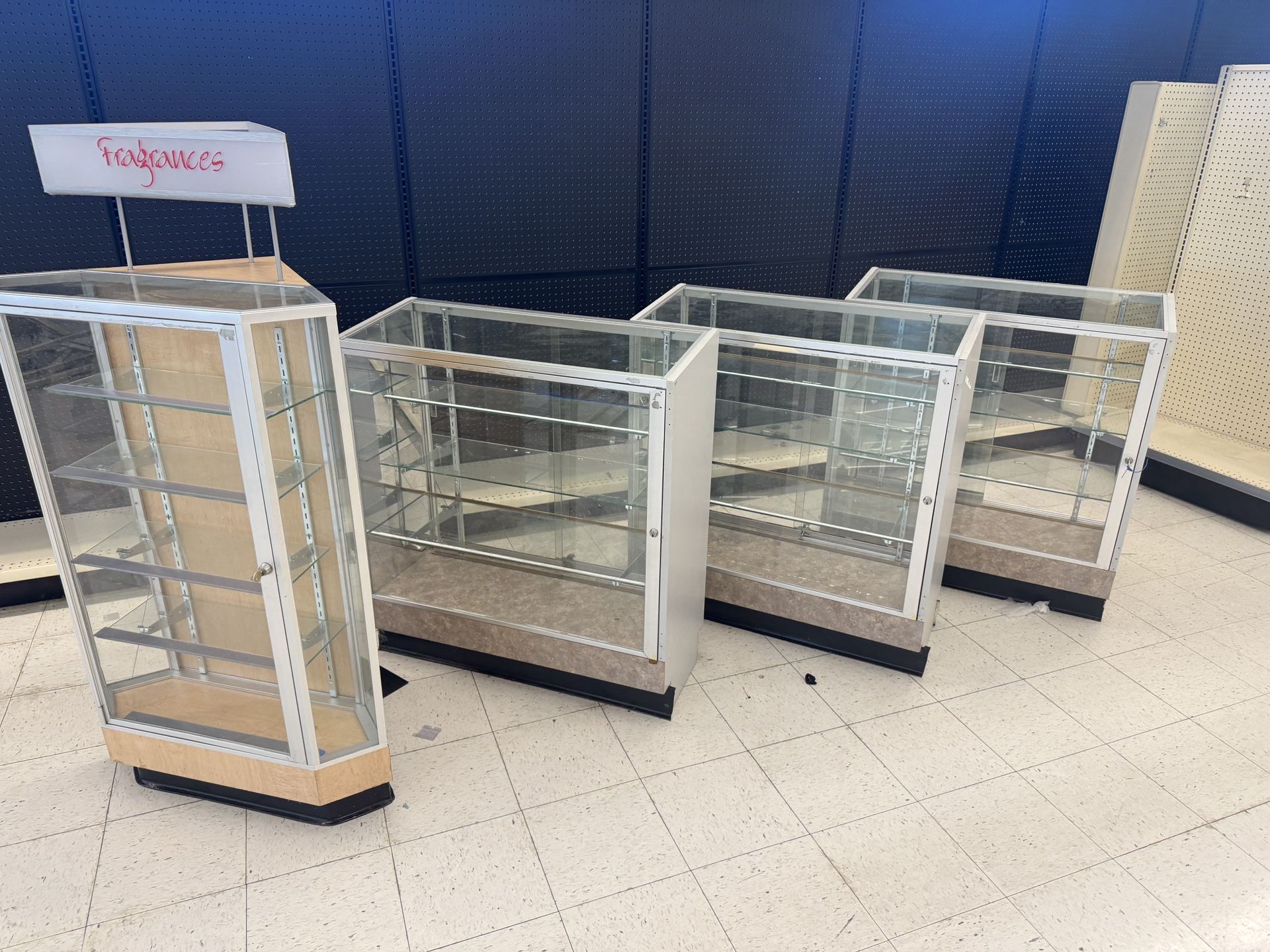 GLASS LOCK UP CABINETS