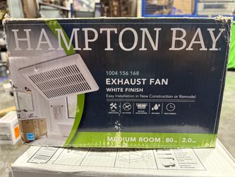 Hampton Bay 80 CFM Ceiling Mount Roomside Installation Bathroom Exhaust Fan, ENERGY STAR