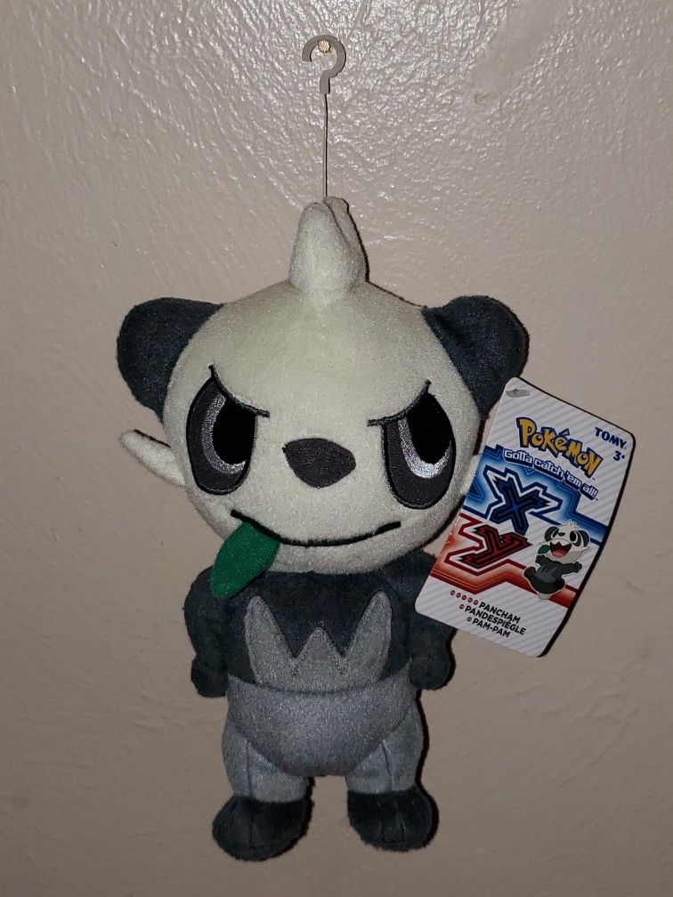 Pokemon XY Pancham 9" Plush Figure With Tags By TOMY! Excellent Condition!