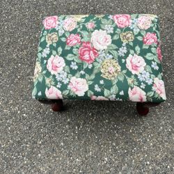 Floral Print Foot Stool 