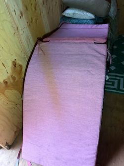 Pink Fabric Floor Mattress with Ties
