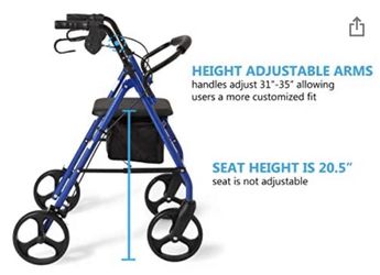 Hugo Elite Rolling Walker