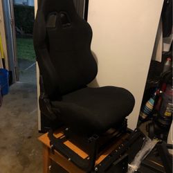 Racing  Cockpit  Chair And Rack 