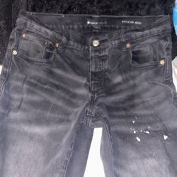 Black Paint Splatter Purples Size 30 