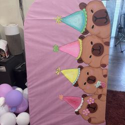 Capybara Birthday Photo Background Paper