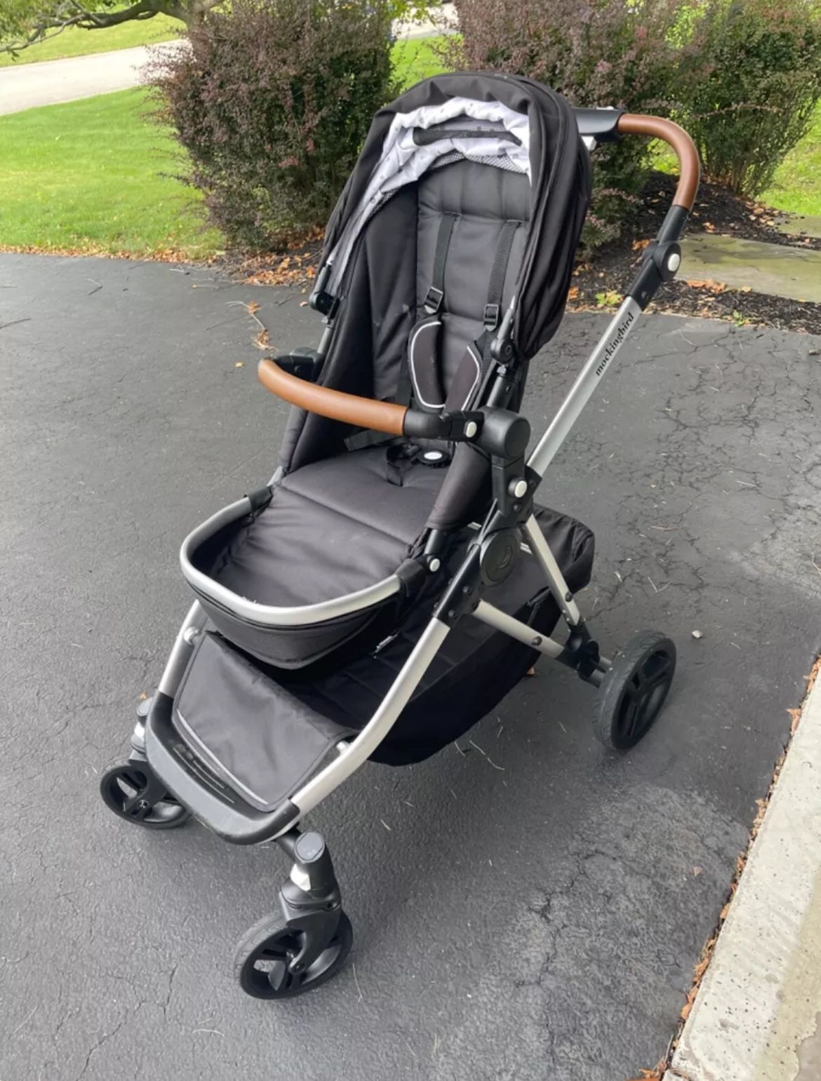 Mockingbird Single to Double Stroller 2.0 black 
