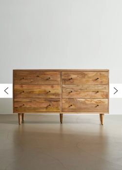 Wood 6 drawer dresser
