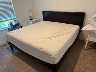 King memory foam mattress and bed frame