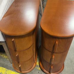 Tribesigns 3-Drawer Wooden End Table, Modern Sofa Side Table, Narrow Chair Side Table Slim Nightstand for Living Room, Bedroom, Finished Back, No Asse