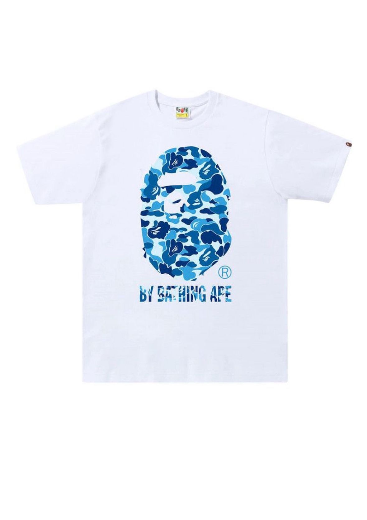 Bape blue camo white t shirt