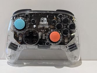 Nintendo Switch PDP Afterglow Wireless Deluxe Transparent Controller RGB Gamepad