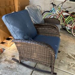 Patio Rocking Chairs Brand New Patio Chair Set Patio Outdoor Furniture ๐