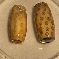 Lot Of 2 Large Bone Beads