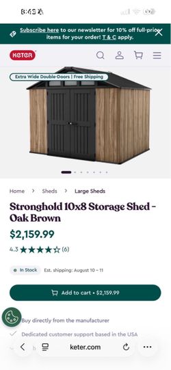 Storage shed 10x8