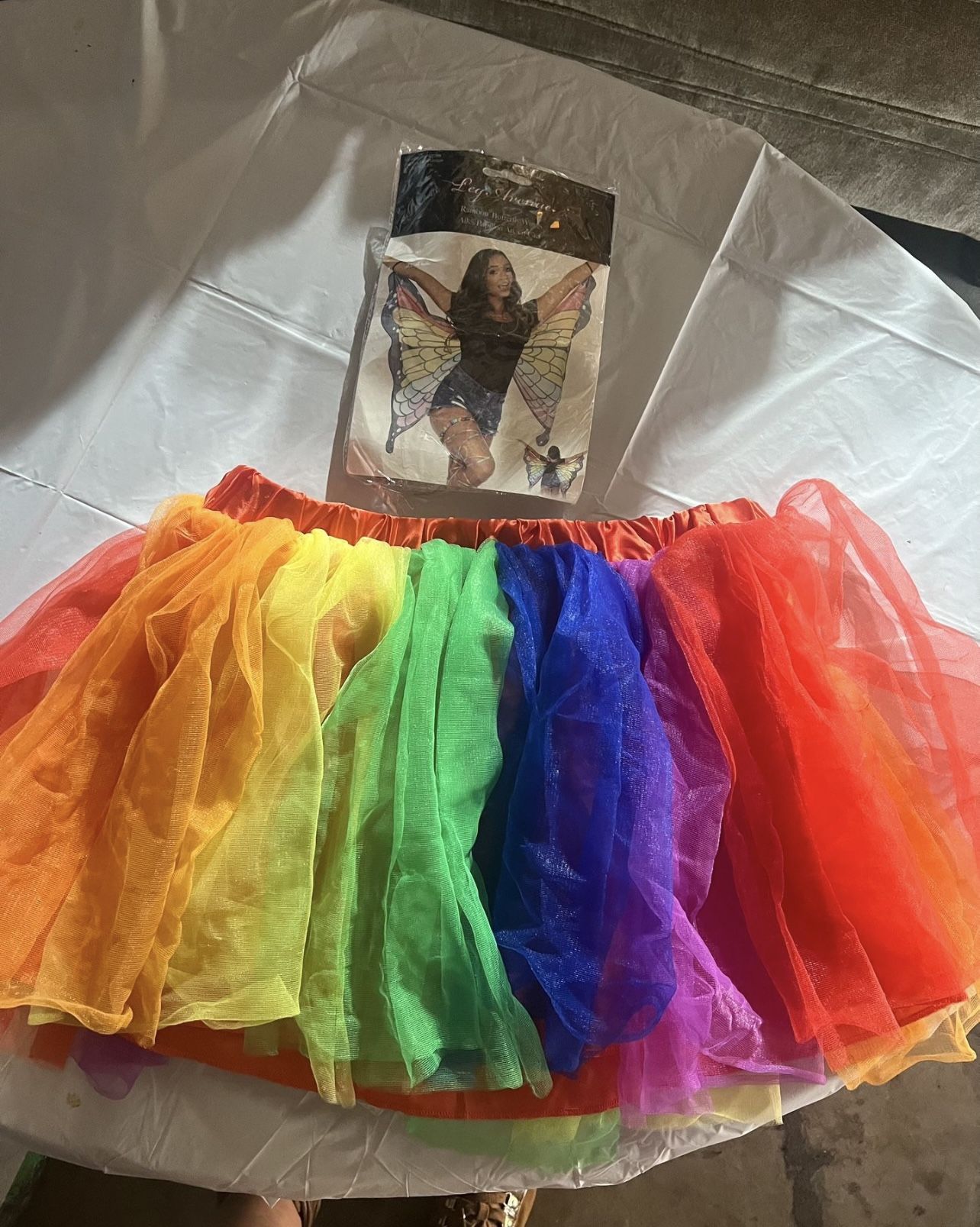 Leg Avenue Butterfly Wings Plus Rainbow Tutu