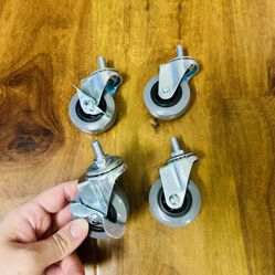 Set of 4 Lockable Caster Wheels New Condition 