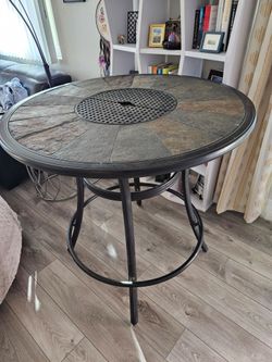 Metal outdoor patio table