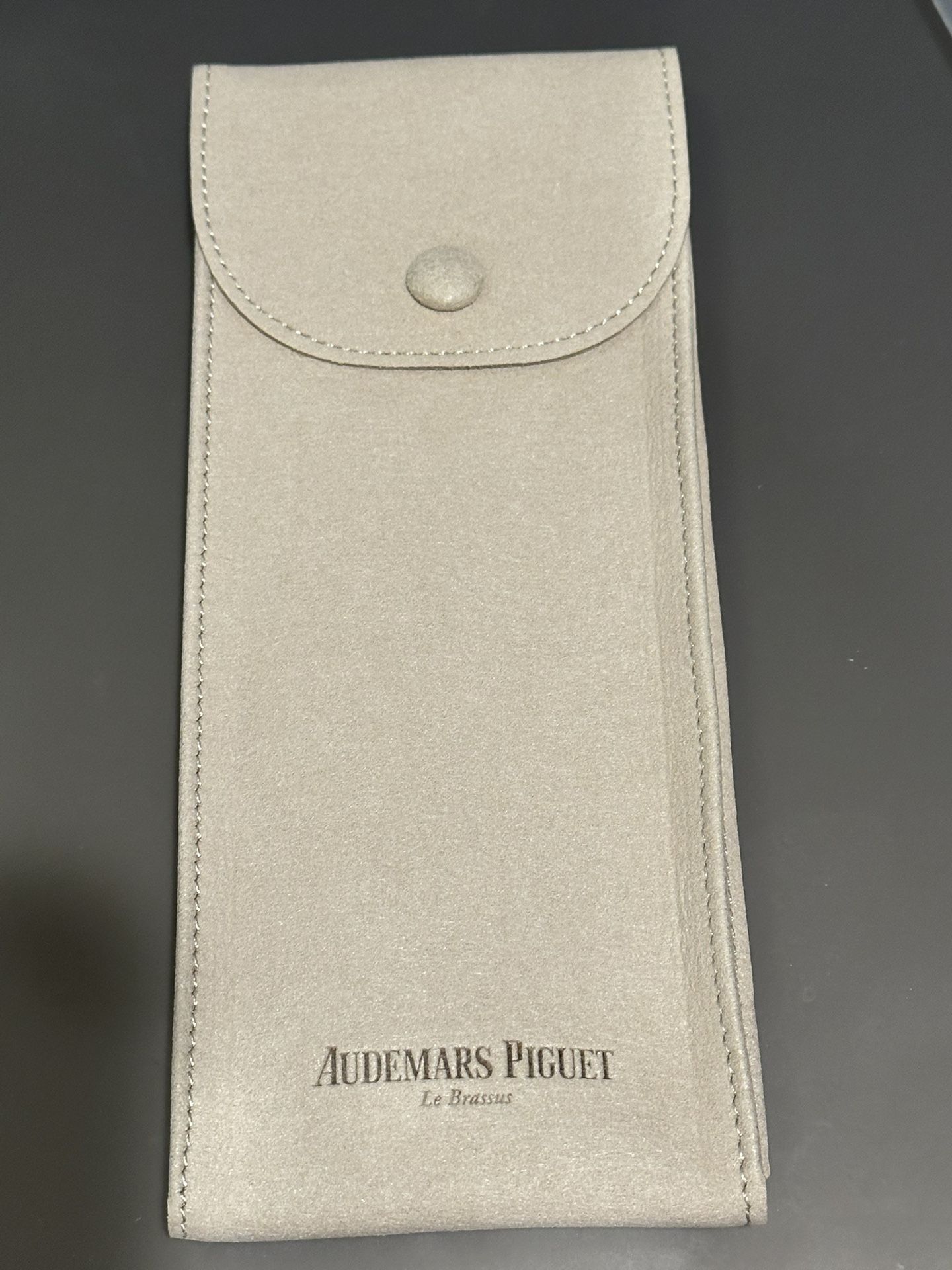 Audemars Piguet Watch Pouch Storage Travel Case Beige Sued Leather - New