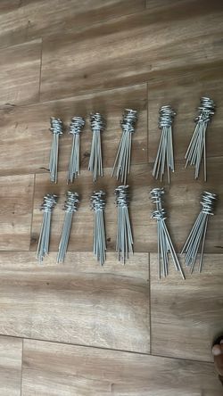 120 estacas de acero inoxidable de 6 pulgadas .solo efectivo