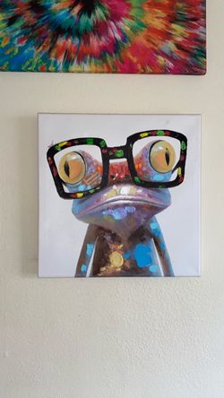 Seven wall arts frog painting