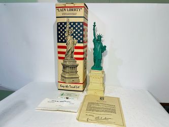 1986 Lady Liberty Statue of Liberty 15" Replica Alva Barrett Colea w Box COA