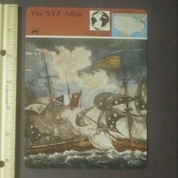Panarizon 1979 The XYZ Affair France Demands A Bribe Merchant Ship French Privateer Large Over-sized Card Collectible Vintage Italy