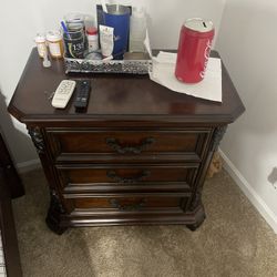 Bed, Frame, Dresser.
