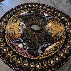 Vintage 1950s Velvet Hand Paint Skirt