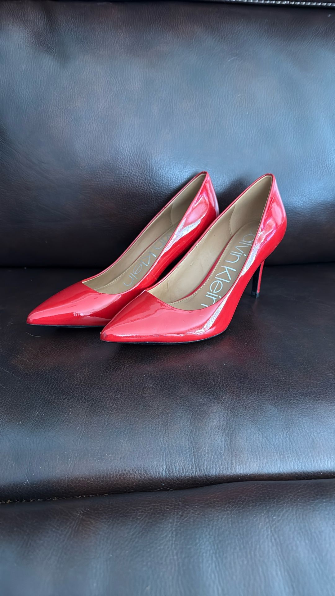 Red High Heels Calvin Klein Size 7