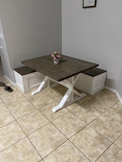 Homemade Breakfast Nook Table And Bench