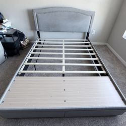 Queen Bed frame with storage