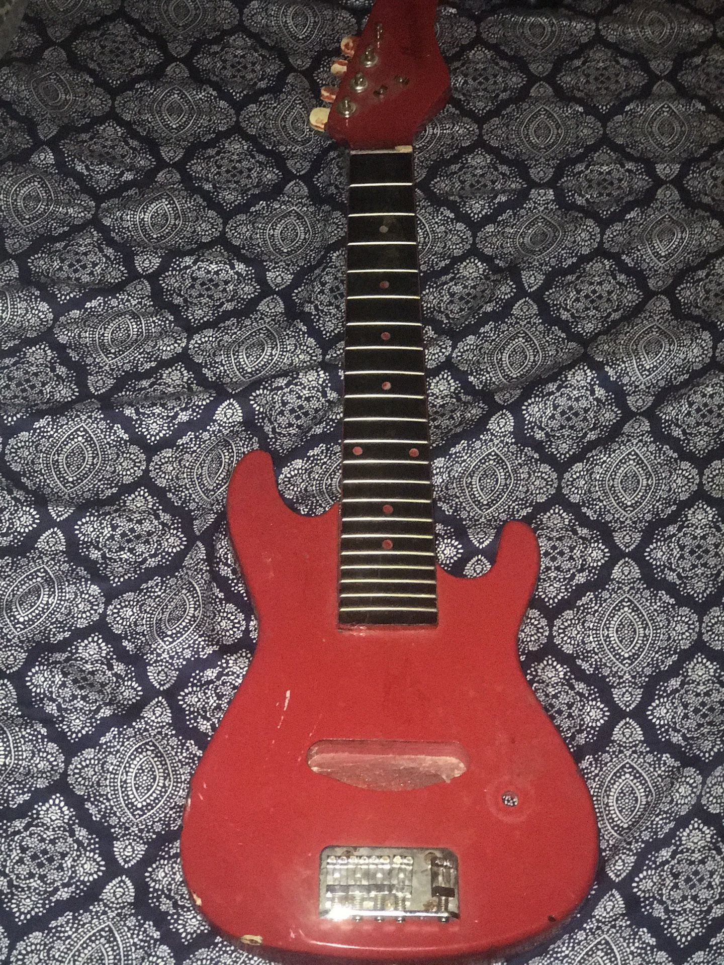 (Harmony )Mini Travel Giutar Or For (Kids)Needs Electric Parts And Strings