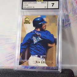 1999 TOPPS STARS KEN GRIFFEY JR #1 STARCARDS 2 STAR SEATTLE MARINERS HOF UCG 7

