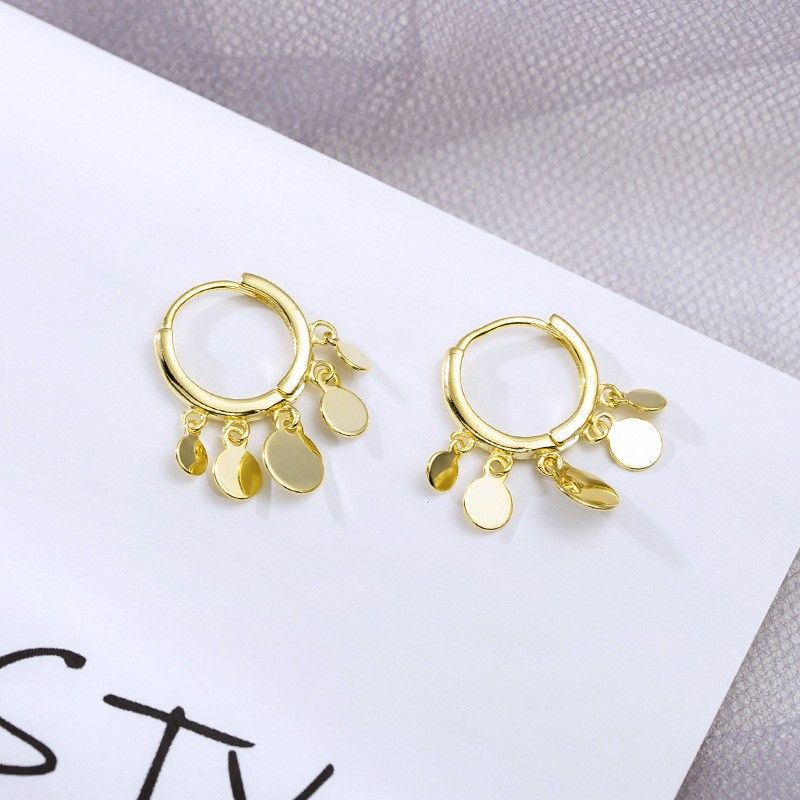 "Beautiful Shaking 14K Gold Plated Fashion Hoop Earrings for Women, VP1018