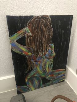 Painting Of Retro Girl 