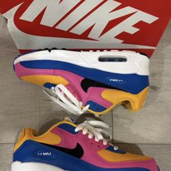 Nike Air Max 90 Leather Multi-Color ‘ GS ‘ ( Size : 5Y )