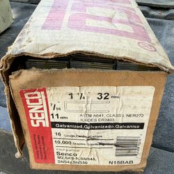 2 boxes, 1 1/4, 16 gauge, galvanized staples, 10000 each box