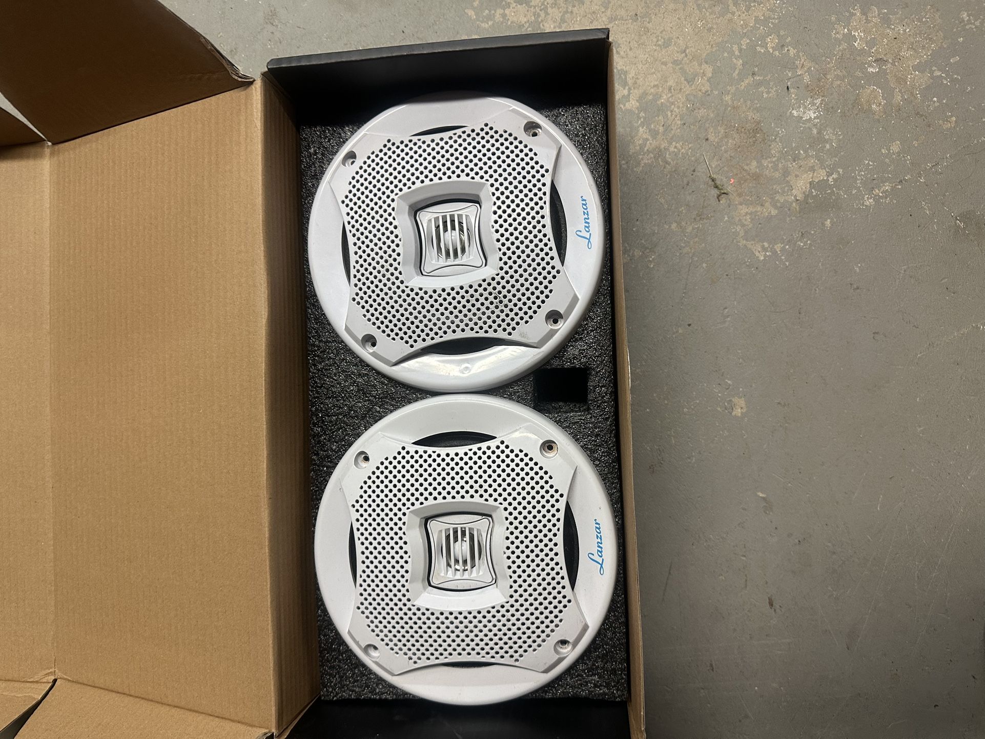 Lanzar 6.5” Dual Waterproof Marine Speakers - 400W 4Ohm Outdoor Car/Boat Radio Stereo Speakers Weather Proof Marine Stereo Speakers System Pair - Moun